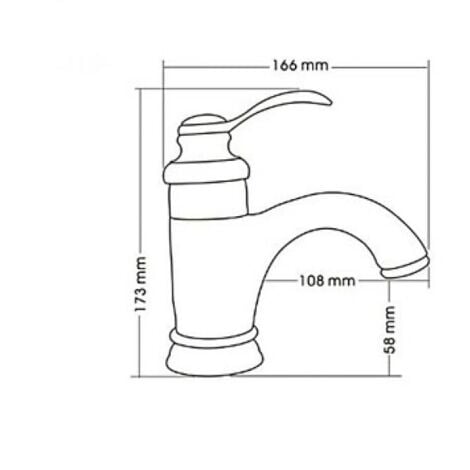 Robinet  salle de bain style Européen avec mitigeur intégré, finition chromée