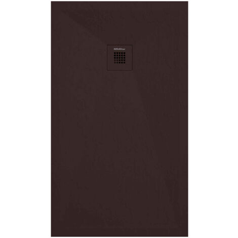 Receveur de douche chocolat ardoise Stone Plus, grille de couleur - 140 x 100 cm (1/4)