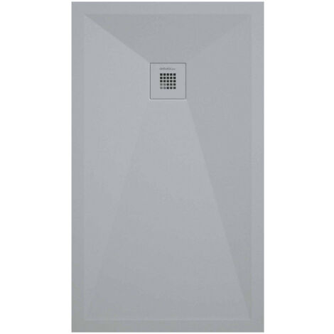 Receveur de douche gris clair lisse Stone Plus, grille de couleur - 150 x 80 cm (1/4)