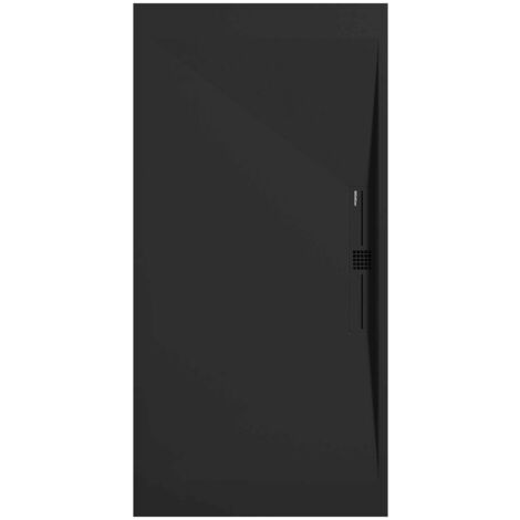 Duschwanne Schwarz, Glatt-Finish Stone SIDE, 200 x 90 cm (1/4)