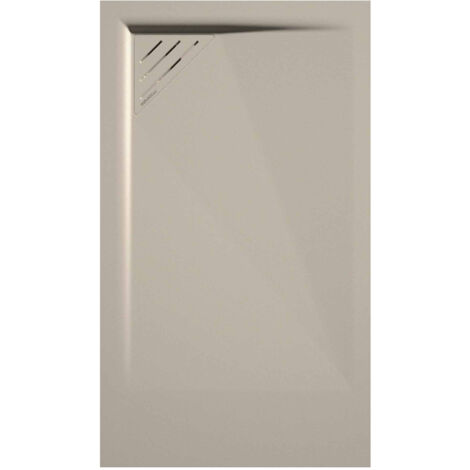 Receveur de douche Crème, finition Lisse Stone MIO, grille de couleur - 160 x 90 cm (1/4)