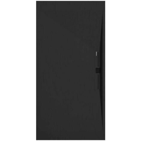 Receveur de douche Noir, finition Ardoise Stone SIDE, grille de couleur - 180 x 90 cm (1/4)