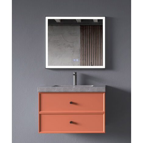Meuble de salle de bain Orange Delhi - 80 cm (1/3)