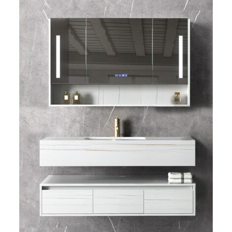 Meuble de salle de bain Blanc Madras - 120 cm (1/3)
