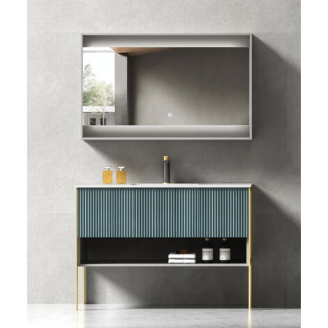 Meuble de salle de bain Vert Calcutta - 100 cm (1/3)
