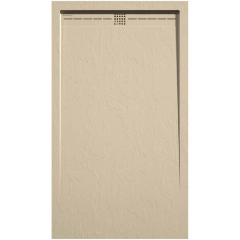 Receveur de douche Crème, finition Ardoise Stone CACH, grille de couleur - 140 x 80 cm (1/4)
