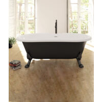 Baignoire en îlot style rétro Victoria - Noir