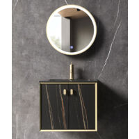 Meuble de salle de bain Noir Pondichéry - 60 cm