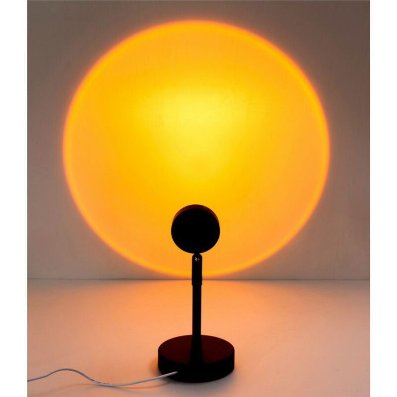 Chambre à Coucher éclairage Sunset Projection Lamp 360 Degree 4 Couleurs Rainbow Lamp USB LED Lampe Fête Nuit Romantique Coucher de Soleil pour Mariage Anniversaire 