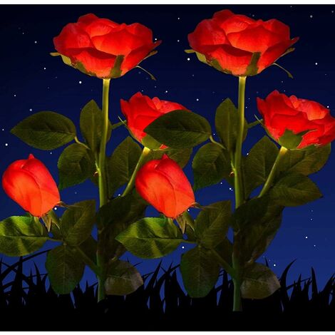 UK 5 têtes DEL Solaire Lumière rose fleur Jeu extérieur jardin mariage fête feux 