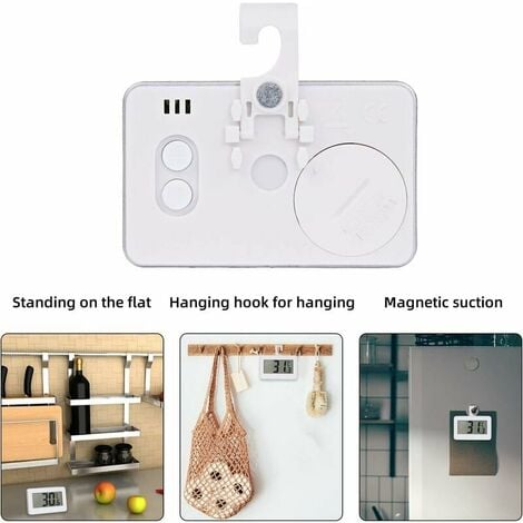 Ulisem 3X Thermomètre de Réfrigérateur Thermomètre Numérique Congélateur Thermomètre Refrigerateur Chambre Thermomètre Congélateur Imperméable avec Écran LCD avec Crochet pour Lecture de Température