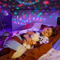 Star Night Light Projecteur Bébé Filles Lumières Lampe 4 Ampoules D 8 Lumière Changeant de Couleur avec Câble USB Branchement de la Batterie à 360 Degrés Chambre Romantique Rotation pour Pépinière Bébé Enfant Enfants Chambre Décor Rose