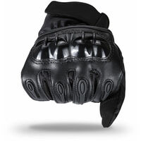 Hommes Femmes Chaud Moto Gants Impermeable ecran Tactile Doigt Complet Hiver Antiderapant Antichoc,Noir M