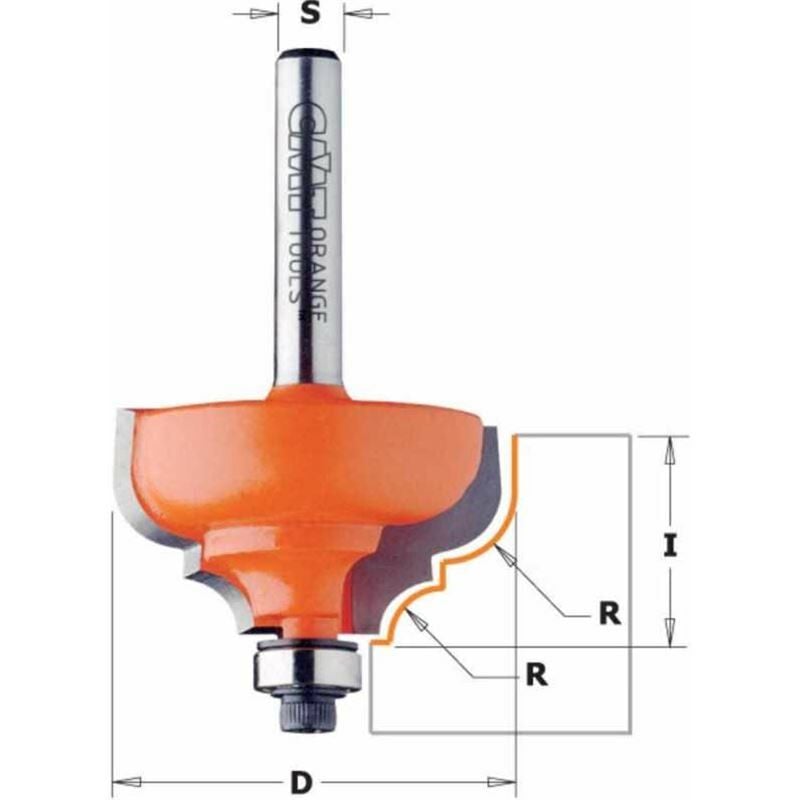 FRESA CMT RECORTAR Y RANURAR “V” VÁSTAGO 8MM