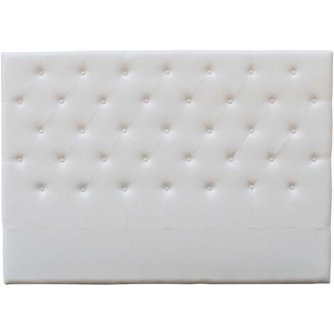 Gepolstertes Kopfteil Déco aus PVC - 169 cm - Weiß