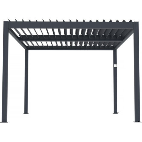 Bioklimatische Pergola "Windsor Premium" mit LED aus Aluminium 3 x 4 m - Grau (1/5)