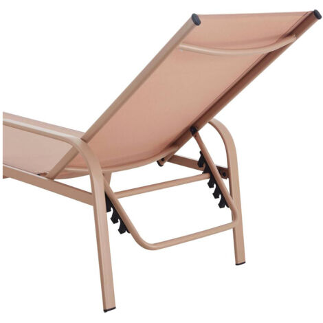 2erSet Sonnenliegen aus Metall "Farniente Braun