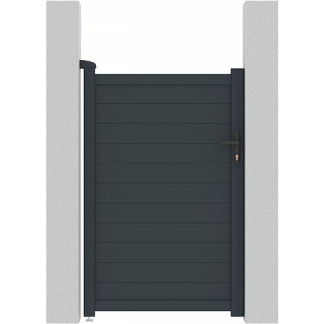 Gartentor aus Aluminium Marc - 101.2 x 155.9 cm - Grau