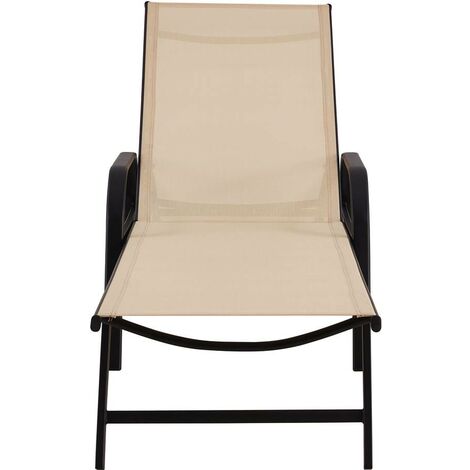 2erSet Sonnenliegen aus Metall "Farniente Beige