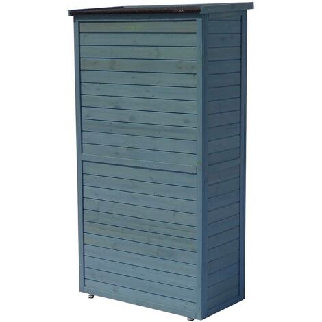 Space Houten Tuinkast – Hemelsblauw – 87 X 46,5 X 160 Cm – 2 Planken + Bodem – Dennenhout – Met Slot – Ideaal Voor Tuingereedschap En Speelgoed