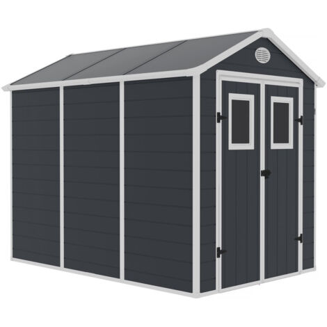Gerätehaus aus Harz "Texas" - 5,23 m² - Befestigungsset inbegriffen - Anthrazit