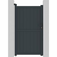 Gartentor aus Aluminium Maurice - 101.2 x 180.9 cm - Grau