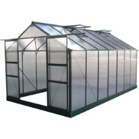 Gewächshaus polycarbonat Dahlia tannengrün 13,29 m²