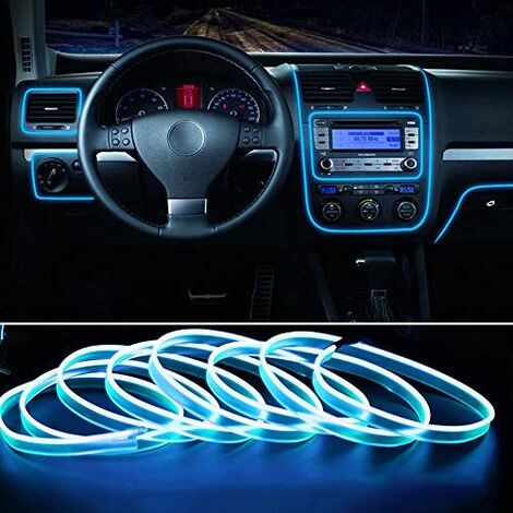 LED Autoinnenlicht Ambientebeleuchtung Innenbeleuchtung Wasserdicht Eisblau 5M 