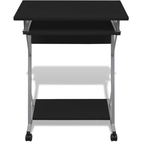 Schreibtisch Computertisch Bürotisch Computerwagen PC-Tisch Laptoptisch Schwarz 