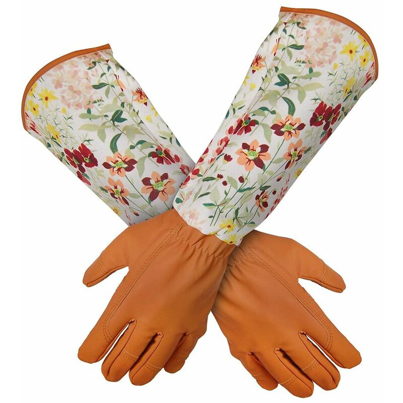 - Puncture Resistant 1 Pair Small TE195T-S Professional Rose Pruning Thorn Proof Gardening Gloves with Extra Long Forearm Protection for Women
