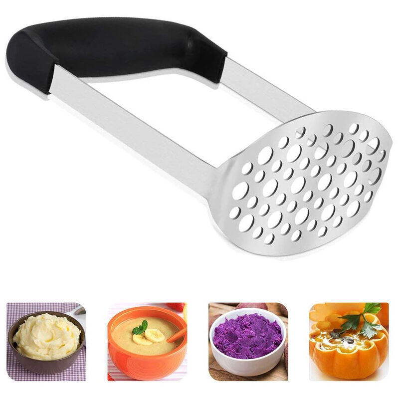 Potato Masher, Premium Stainless Steel Masher Ricer Slicer Crusher With  Fine-grid Mashing Plate And Good Grips For Smooth Mashed Potatoes,  Vegetables