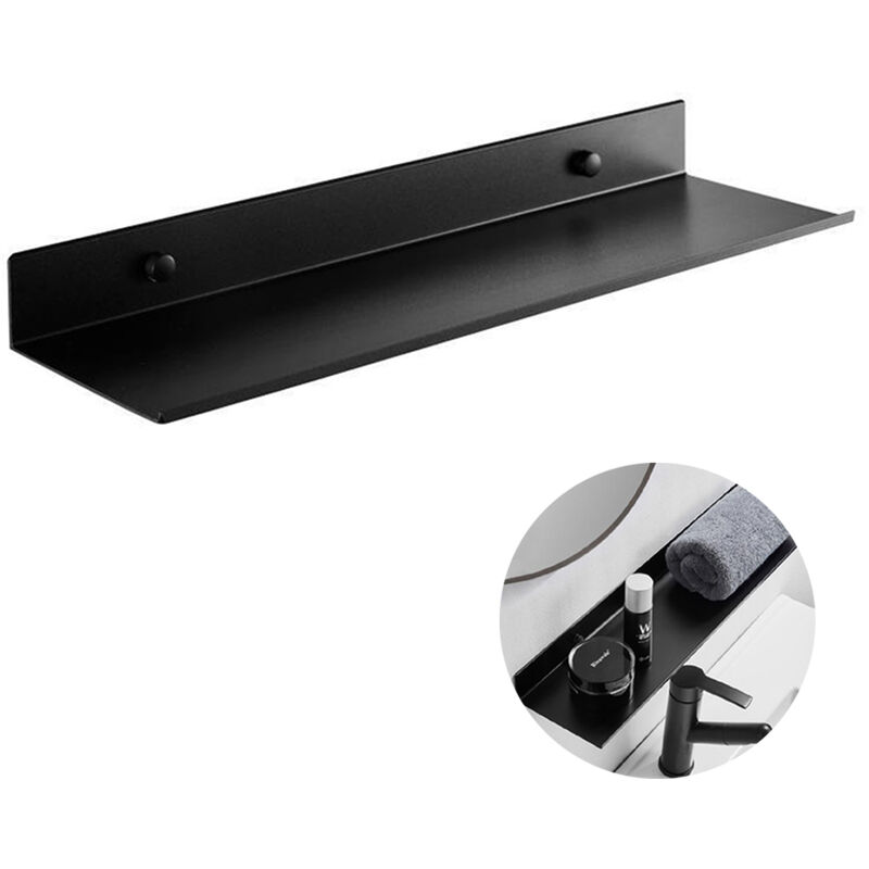 Floating Shelves Set of 2 - Alloy Shelf 16 inch Wall Shelves No Drilling  Wall Mount Rustproof Wall Shelf for Living Room Bedroom Kitchen Bathroom