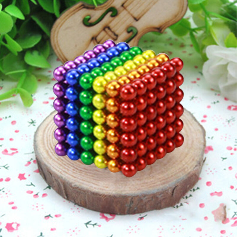 blu-625 Sky Magnets 5 mm Magnetic Balls Cube Fidget Gadget Toys Rare Earth Magnet Office Desk Toy Games Multicolored Beads Stress Relief Toys for Adults 
