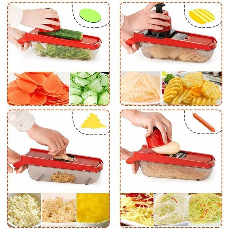 Mandolin Slicer Manual Vegetable Cutter Professional Grater With 304  Stainless Steel Adjustable Blades Vegetable Cooking Tool