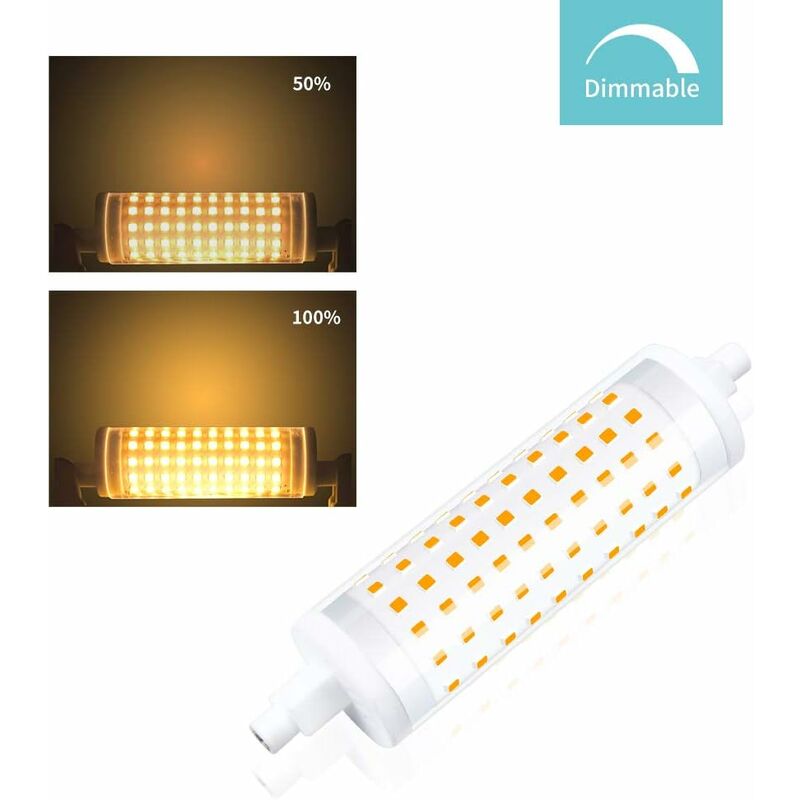 R7S LED Bulb 50W Light Dimmable 6000k Cool White Double Ended J118 J Type  118mm 4.64 LED Floodlight 5000LM Equivalent 500W Halogen Floor Standing  Lamp 200 Degree Indoor and Outdoor 