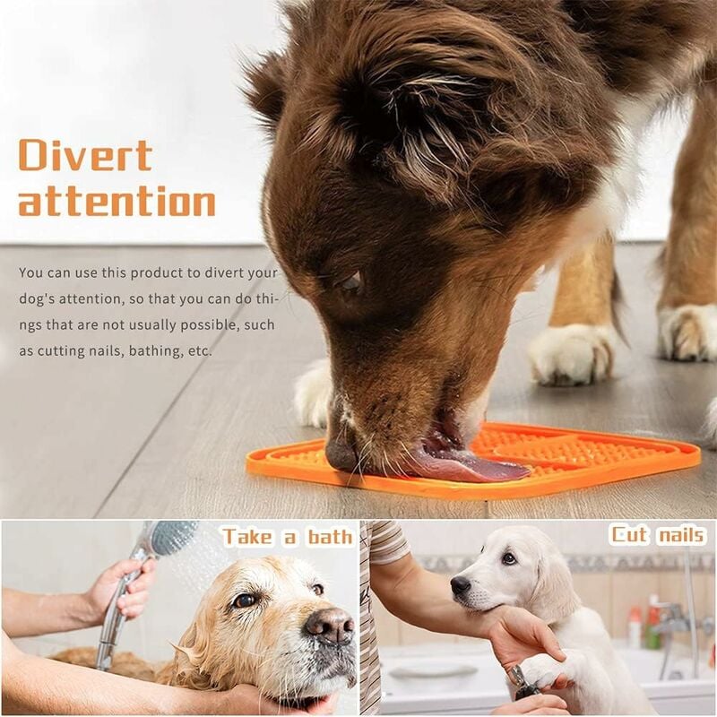 Dog Lick Mat, 2 Pieces Bpa Free Cat Lick Mat With 1 Silicone Spatula, Extra  Strong Suction Cups For Bathing, Training, Grooming And Claw Maintenance,s