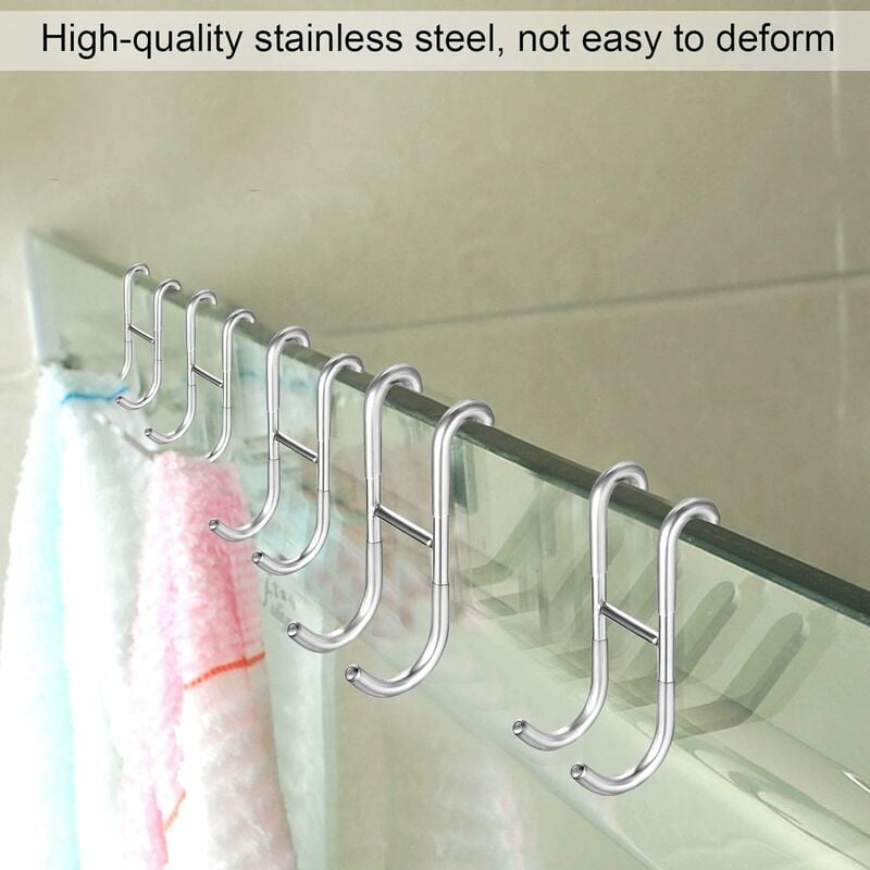 2 Pcs Golden Wall Hooks Stainless Steel Waterproof Shower Hooks, Wall  Mounted Towel Hooks for Bathroom