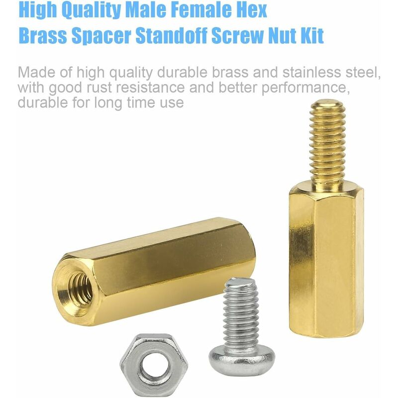 Brass Spacer, PCB Spacer, Male-Female Hex Threaded Copper Bolts