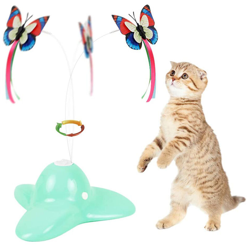 2Pieces Windmill cat toy, cat toy with catnip and glowing ball, rotating cat  toy, cat tickle massage, interactive cat toy with suction cup 