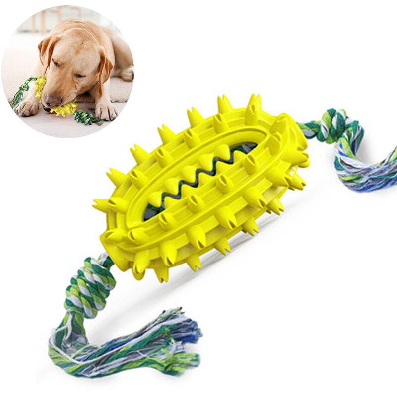 Dog Puzzle Teething Toys Ball for Medium Large Dogs - Nontoxic Durable Dog  IQ Ch