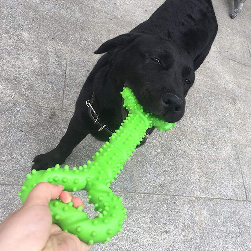 1pc Gray Bone Shape Dog Toy For Medium And Large Dogs, Durable Chew Toy And Boredom  Buster With Sound, Suitable For Golden Retriever And Other Large Breeds