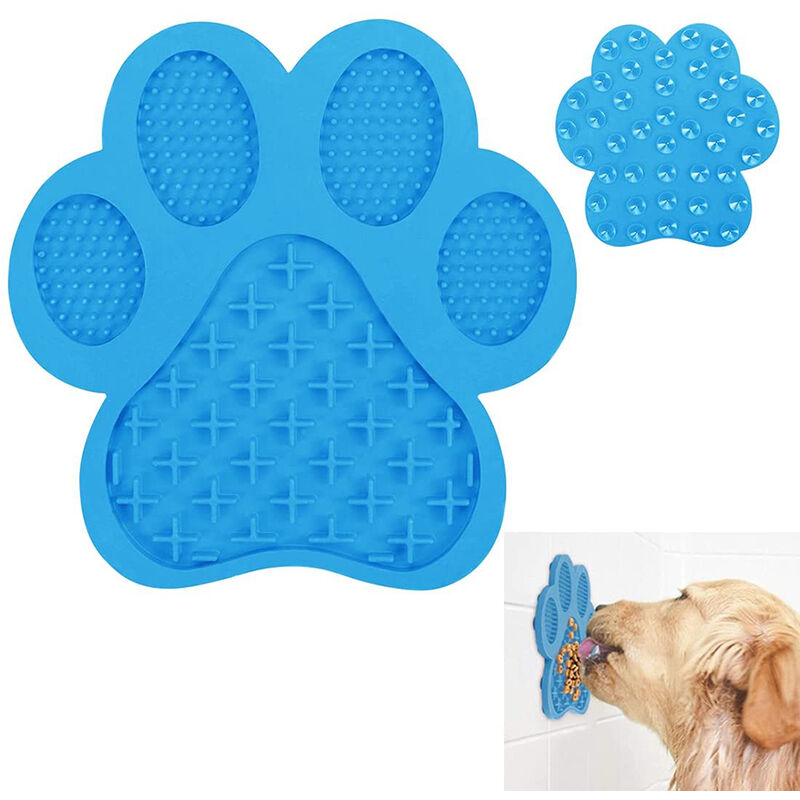 Dog Crate Lick Plate for Dogs Slow Feeder Mat Dog Bowls Cage Training Tool for Puppy Pet Reduce Anxiety Gate Training Supplies - Cat Claw Red, Size