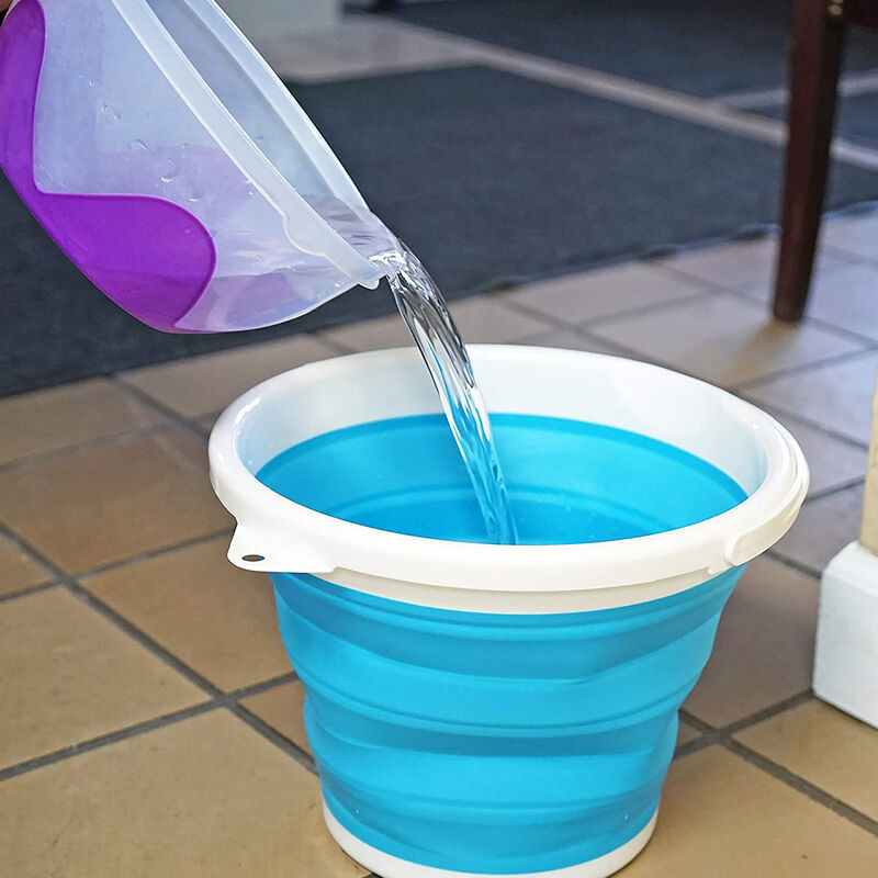 Collapsible Bucket, Small Cleaning Bucket Mop Buckets for Household Outdoor Car Washing Tub Plastic Foldable Portable Camping Beach Sand Water Pot
