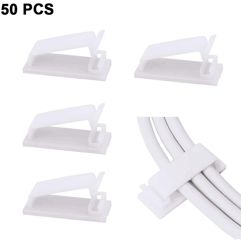 1~3PCS Self-adhesive Wall Wire Storage Wire Protector Fixing Clamp TV  computer Cord Cover Home Nail Free Wire Management Cable