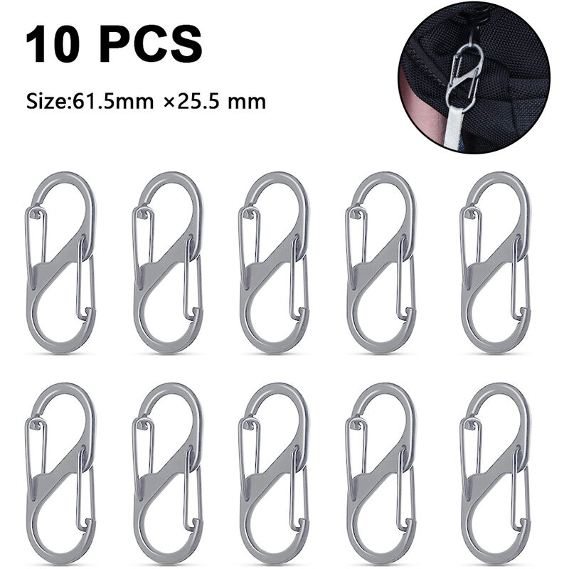 Dog Tag Clips Durable Dog ID Tag,304 Stainless Steel Quick Clip and Rings,Easy Change Pet ID Tag Holder for Dog Cat Collars and Harnesses