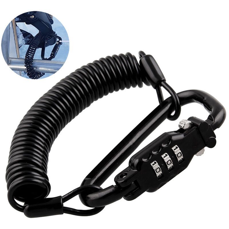 Bike Lock, Bike Locks Cable 1.2m Coiled Secure Resettable Combination Bike  Cable Lock with Mounting Bracket, 14.1cm Diameter 