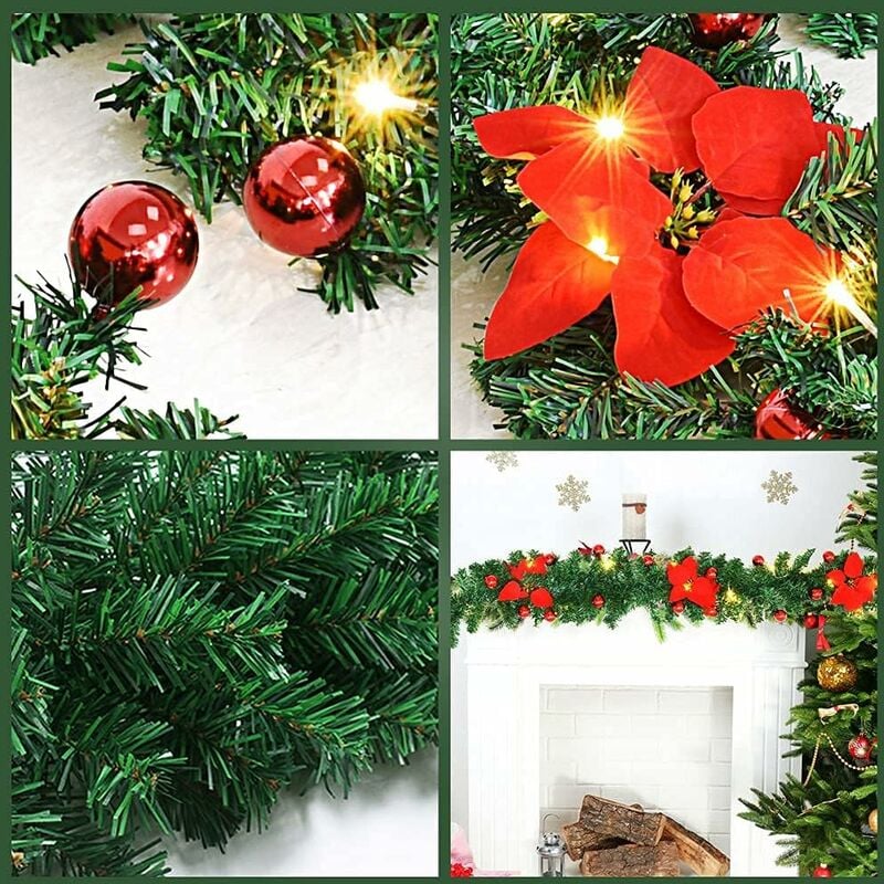 6ft (1.8m) Premier PVC Plain Black Tipped Artificial Christmas Halloween  Garland