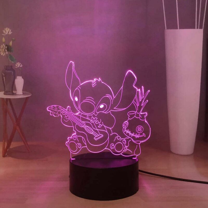 Stitch Night Light,Stitch Lamp with Remote & Smart Touch 16 Colors Changing  Dimm