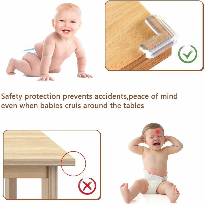 SKYCARPER Corner Protector for Kids, Baby Proof, Table and Furniture Corner Protectors for Baby Safety, 24-Pack, Clear, Size: 24pcs