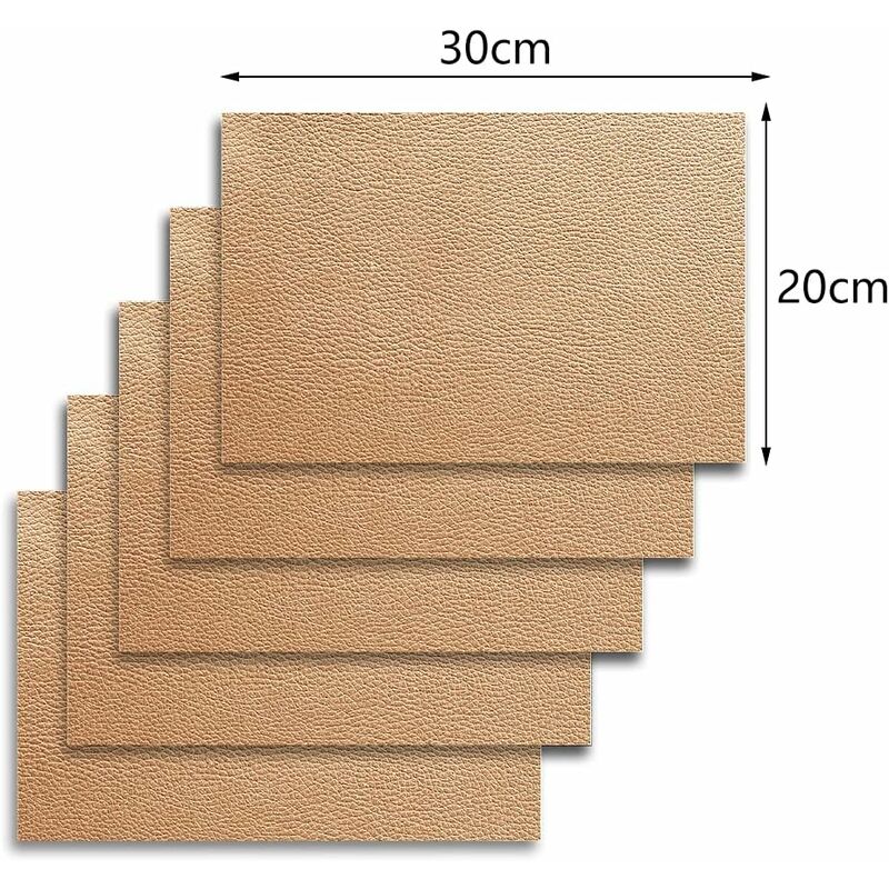 Leather Repair Patch, Leather Patch, 5 pieces self-adhesive